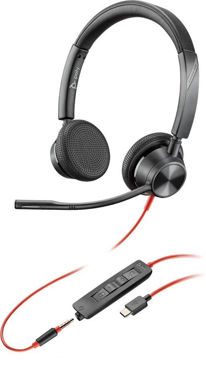 POLY Blackwire 3325 Headset Hoofdband Zwart