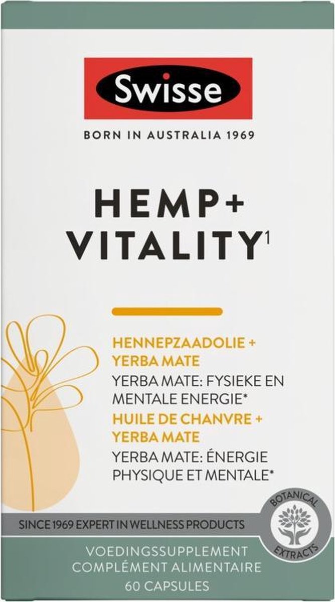 SWISSE HEMP+ VITALITY 60 TAB