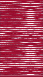 Tafellaken/tafelkleed rood/witte strepen 138 x 220 cm