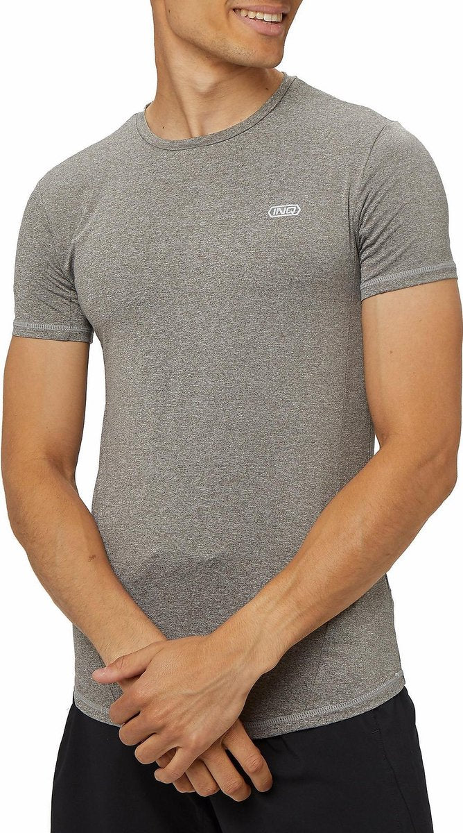 Inq Crampon 2 Hardloopshirt Grijs Heren - Maat L