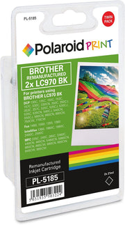 Polaroid inkt voor Brother LC970BK  2X Black