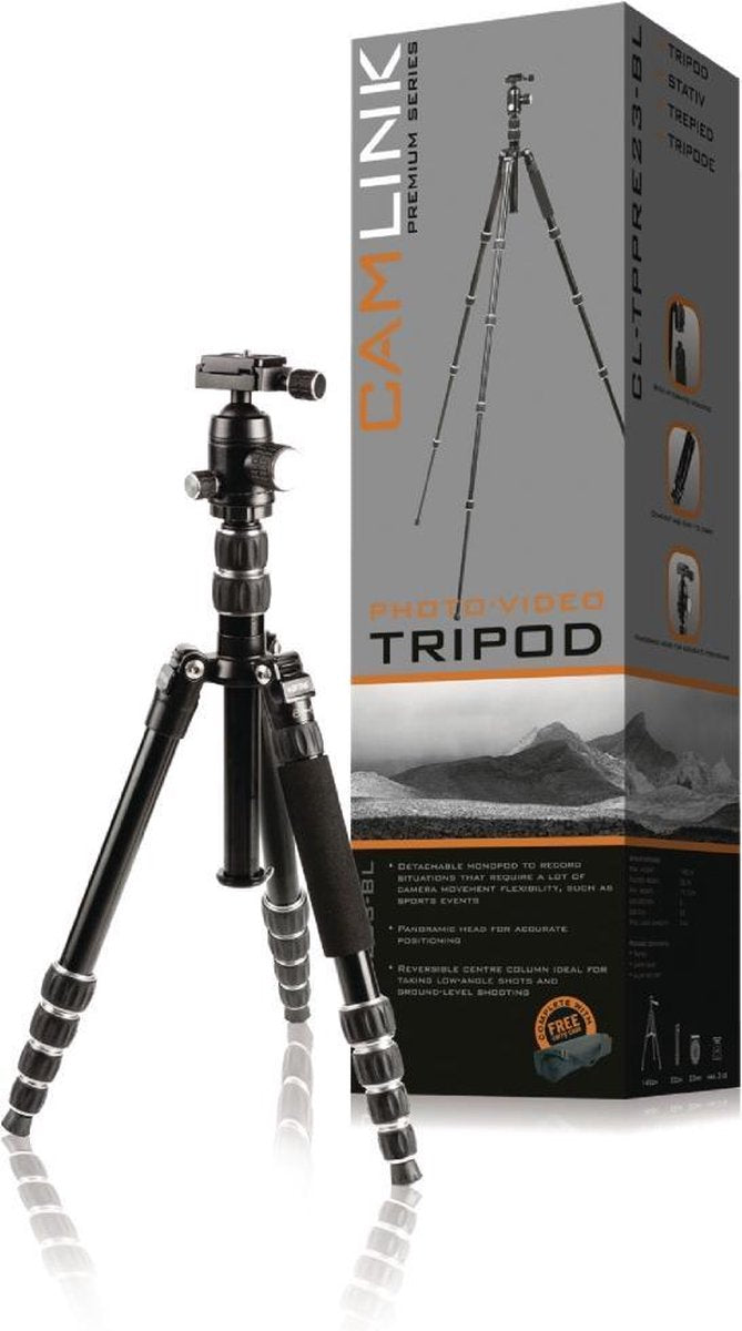 CamLink CL-TPPRE23-BL tripod Digitaal/filmcamera 3 poot/poten Zwart