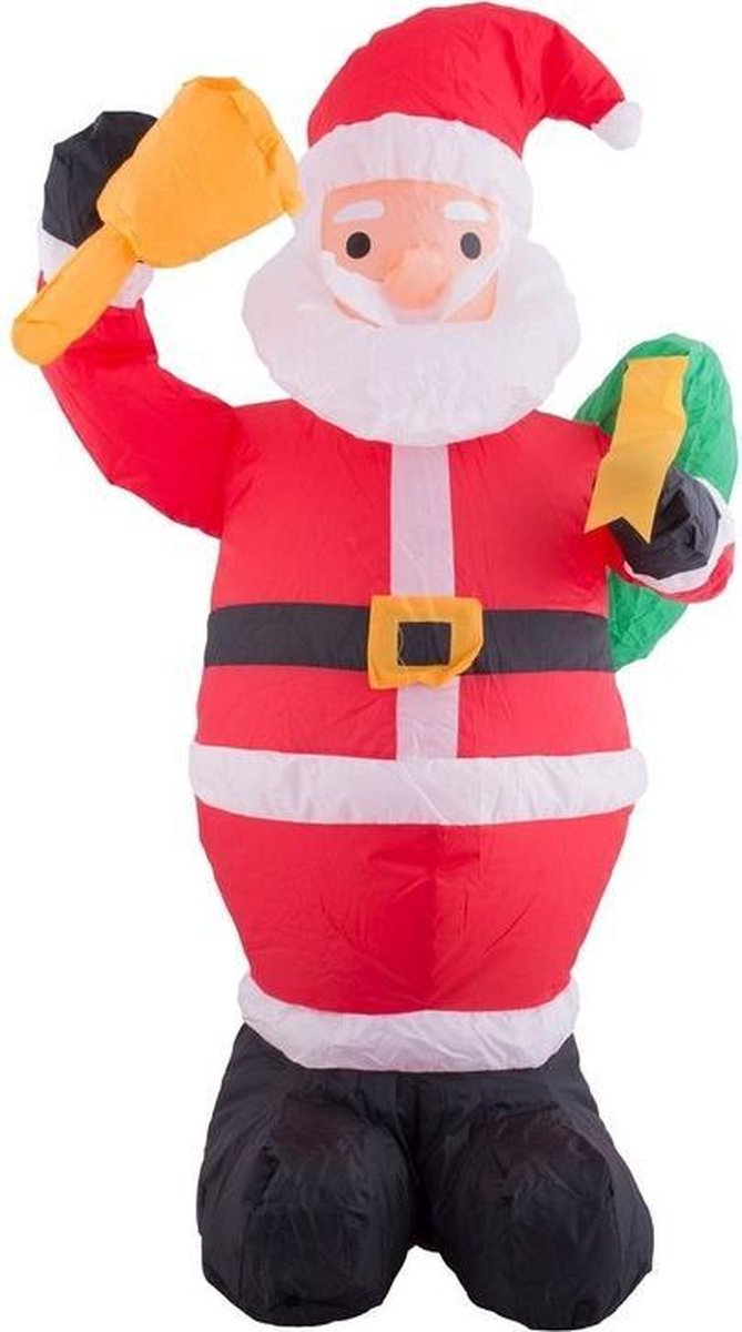 Opblaasbare kerstman 120 cm - tuin kerstdecoratie