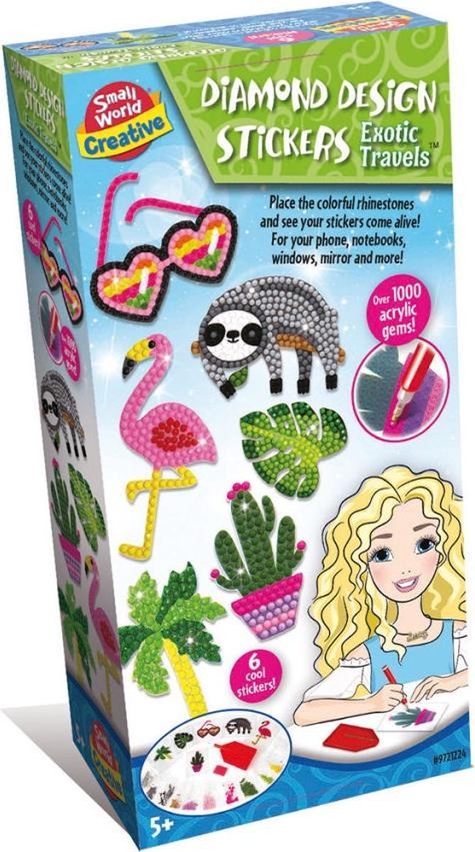 Small World Creative Diamant Stickers Maken Exotische Reizen