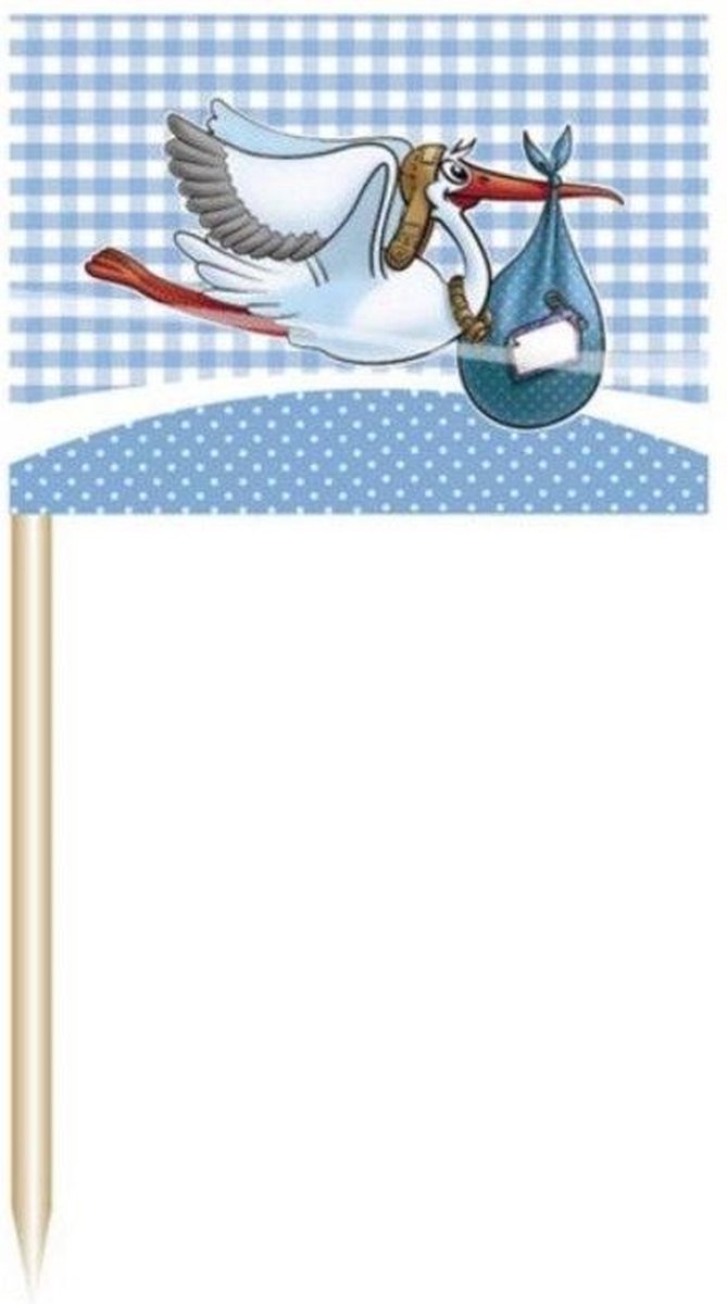 Prikker Jongen blauw 50 stuks