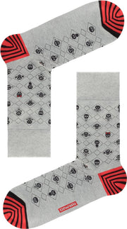 2-set Herensokken doodskop patroon