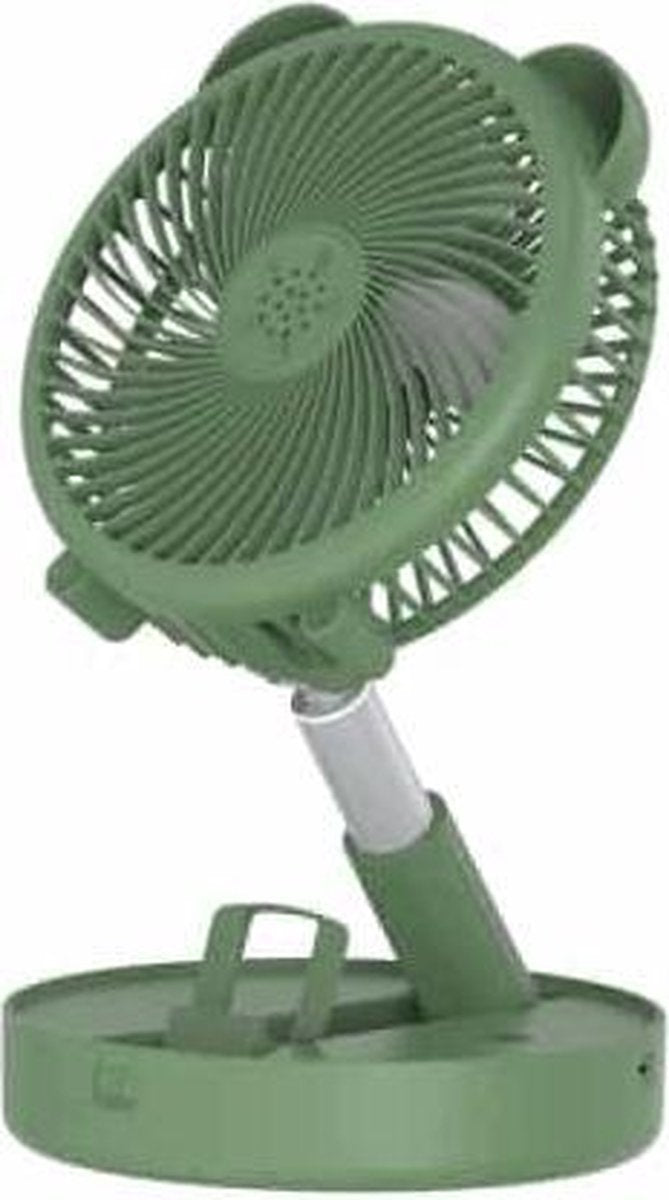 TM-520B intrekbare opvouwbare ventilator Huishoudelijke draagbare desktopvloer Kleine ventilator (groen)