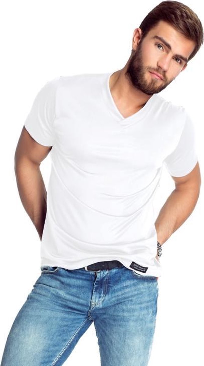 Mewa- T-shirt- Caro- vegan zijde- wit M