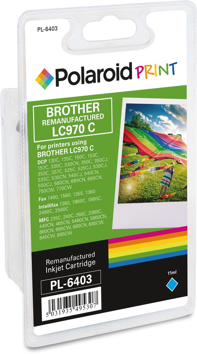 Polaroid inkt voor brother LC-970C