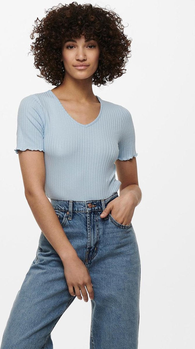 Jdyfransiska S/s Top Jrs Noos 15238718 Cashmere Blue