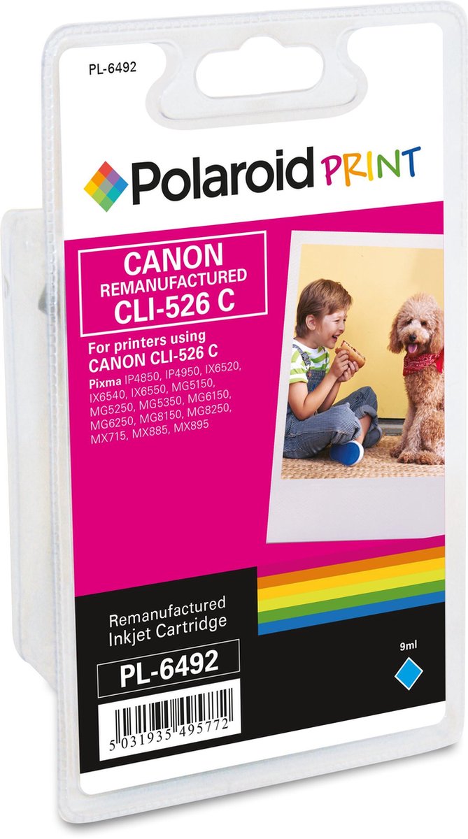 Polaroid inkt voor Canon CLI-526CY