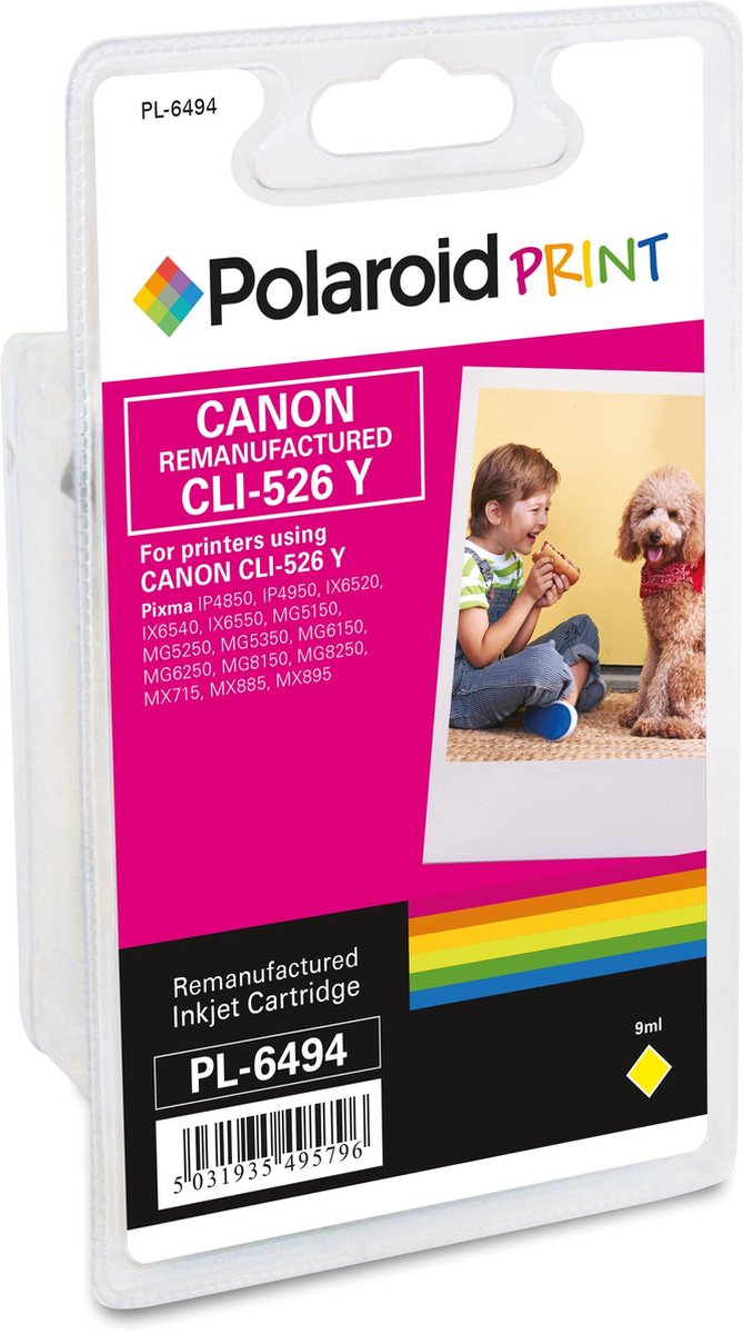 Polaroid inkt voor Canon CLI-526YL