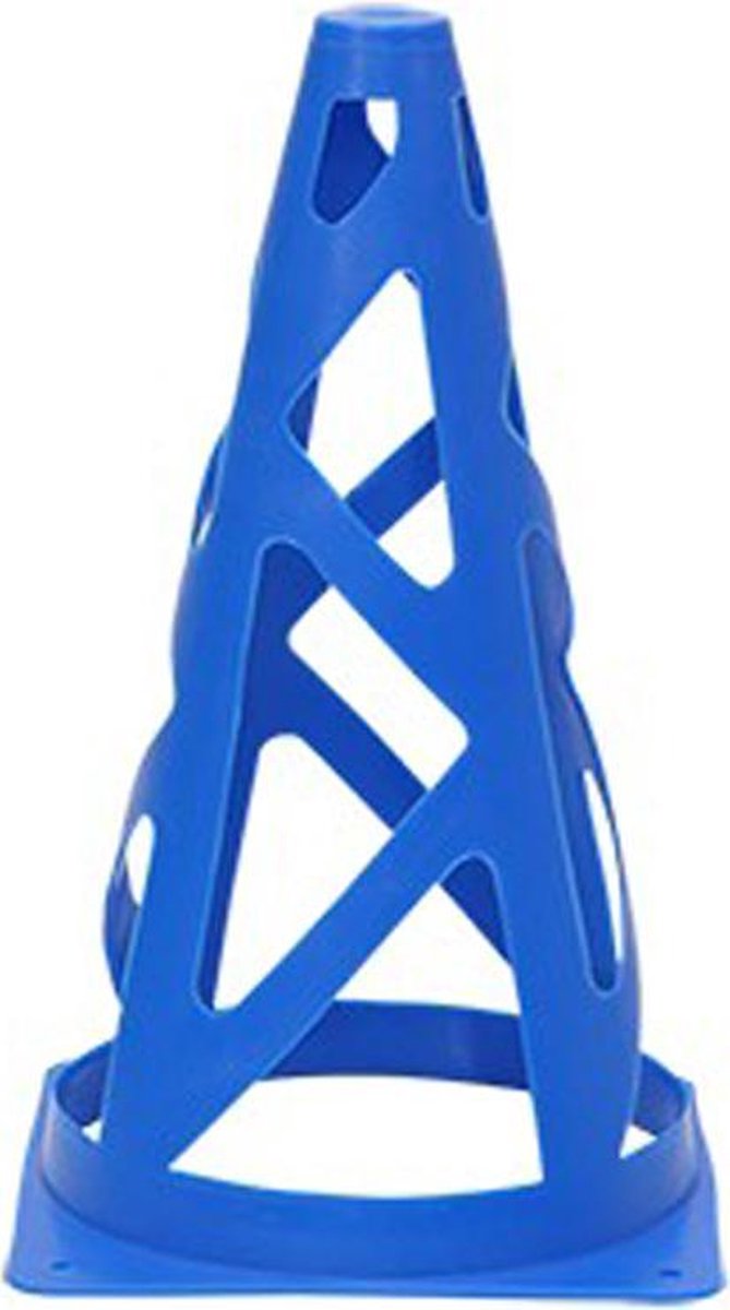Pionnen Flexibel| Set van 4 stuks | Blauw | Afbakenkegels Flexibel | Hoogte 23 cm | Pilonnen | Kegel