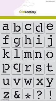 Alfabet kleine letters Courier A5 - H=21mm