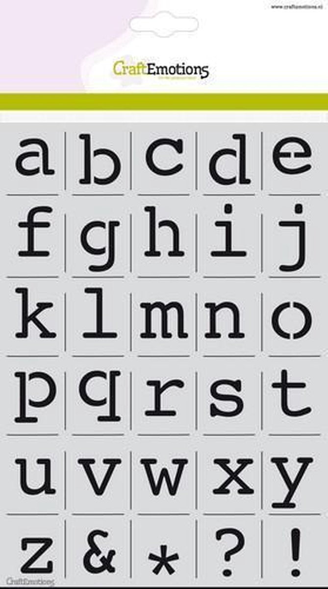 Alfabet kleine letters Courier A5 - H=21mm
