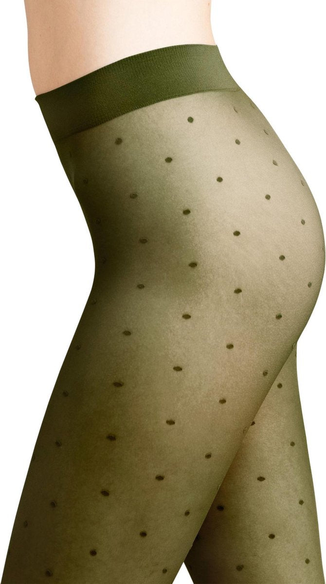 FALKE Fantasiepanty Dots 40685 - Groen 7657 forest Dames - S-M
