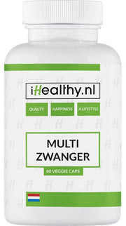 Multi speciaal voor de Zwangerschap - 20 vitaminen en mineralen - 60 Veggie Caps iHealthy GMO VRIJ