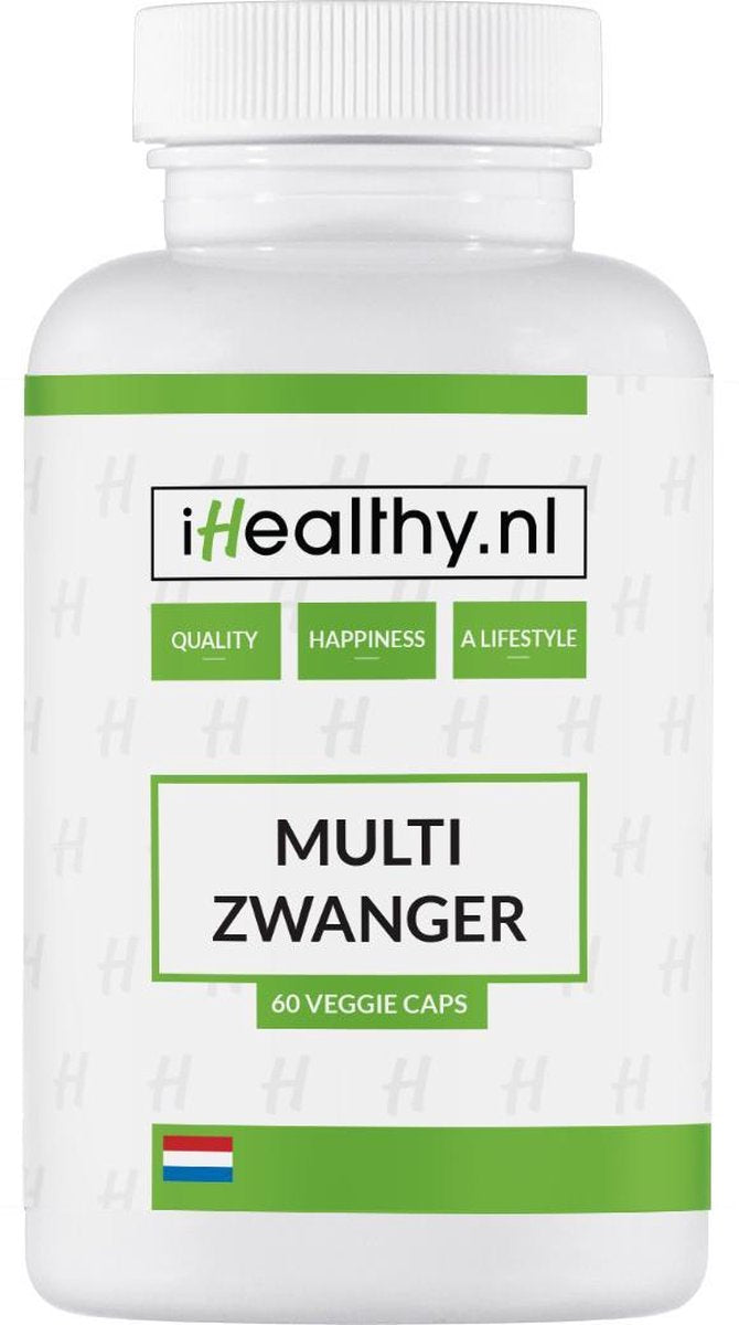 Multi speciaal voor de Zwangerschap - 20 vitaminen en mineralen - 60 Veggie Caps iHealthy GMO VRIJ