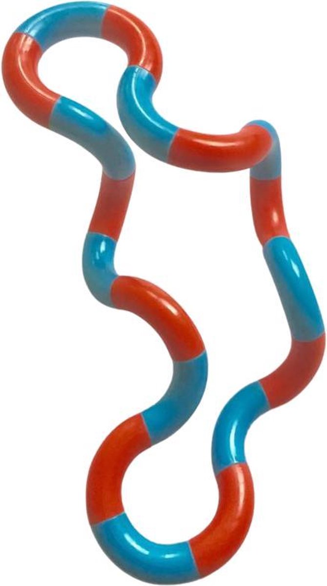 Hoogwaardige Tangl Fidget / Tangl Toy | Anti Stress Fidget | Bekend Van TikTok | Rood-Blauw