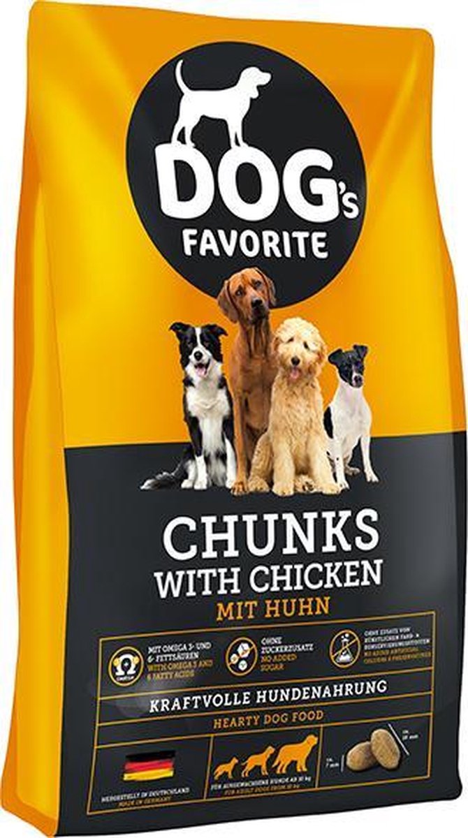 Natuurlijke hondenbrokken met kip - Dog's Favorite | 15kg