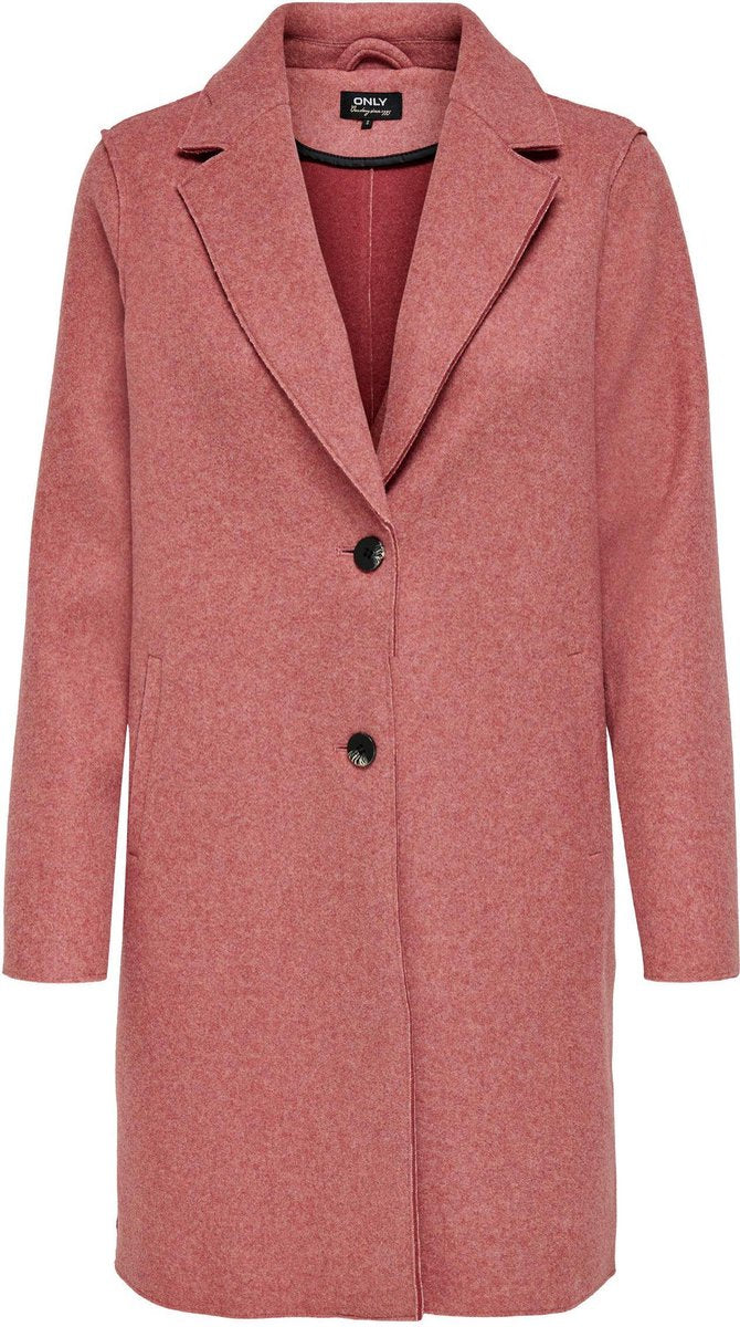 Onlcarrie Bonded Coat Otw Noos 15213300 Mineral Red/melange