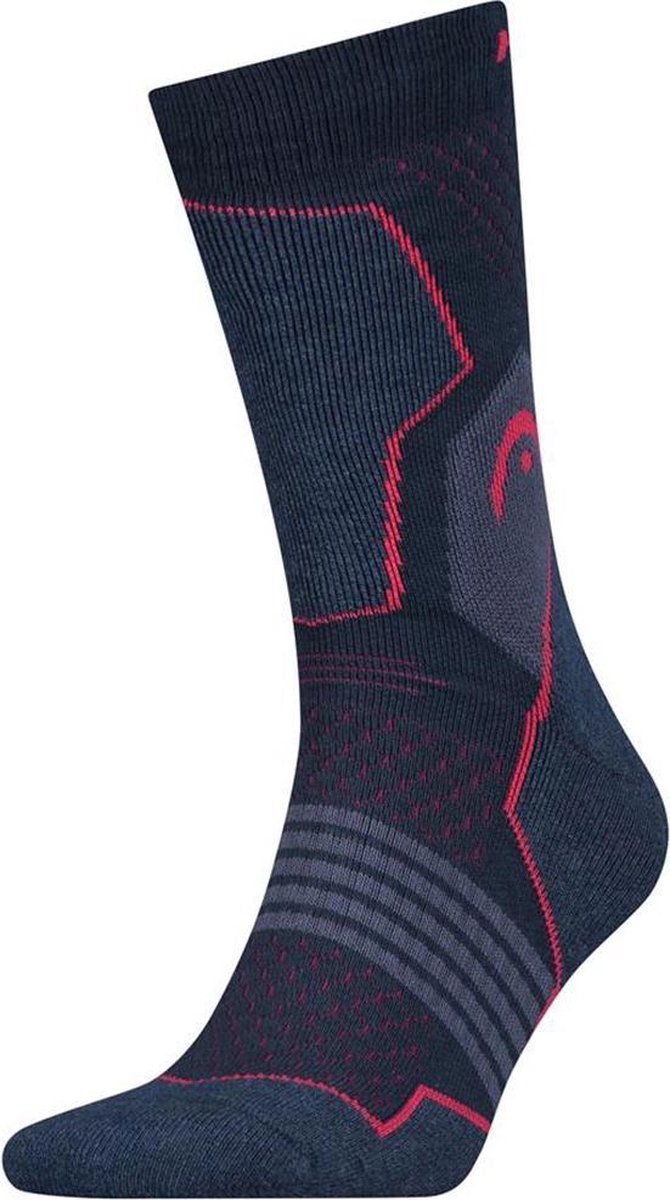 4-Pack HEAD Koele Wandelsokken Hike Crew 781001001-303 - roze / blauw - Unisex - maat 43-46