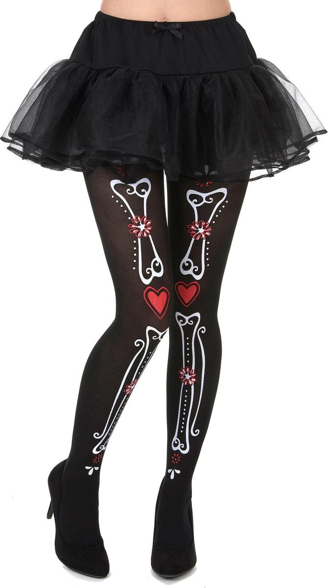Elite - Dia de los Muertos kousen voor vrouwen - Accessoires > Panty's en kousen