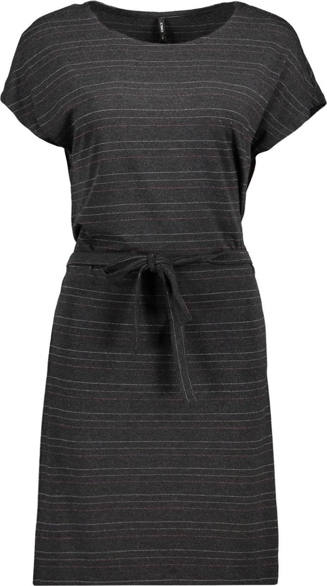 Onlmoster S/s Glitter Dress Jrs 15231204 Black/gold Metal