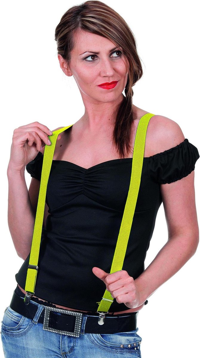 Bretels neon geel
