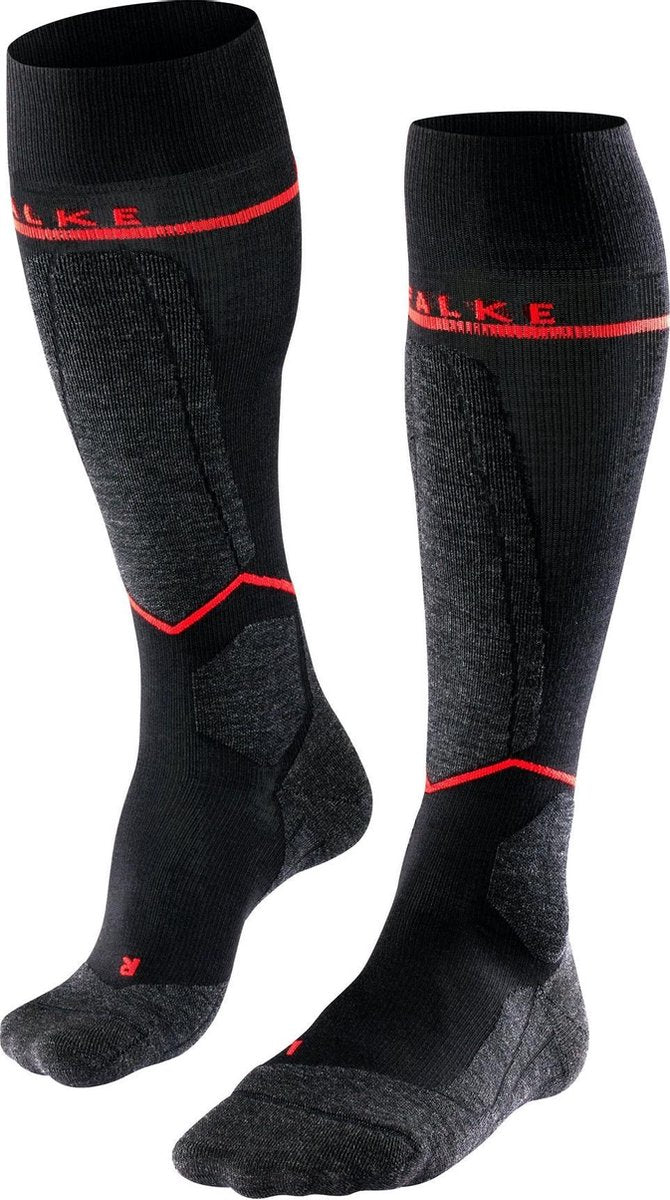 Falke Wintersportsokken - Maat 39-41 - Mannen - zwart/grijs/rood
