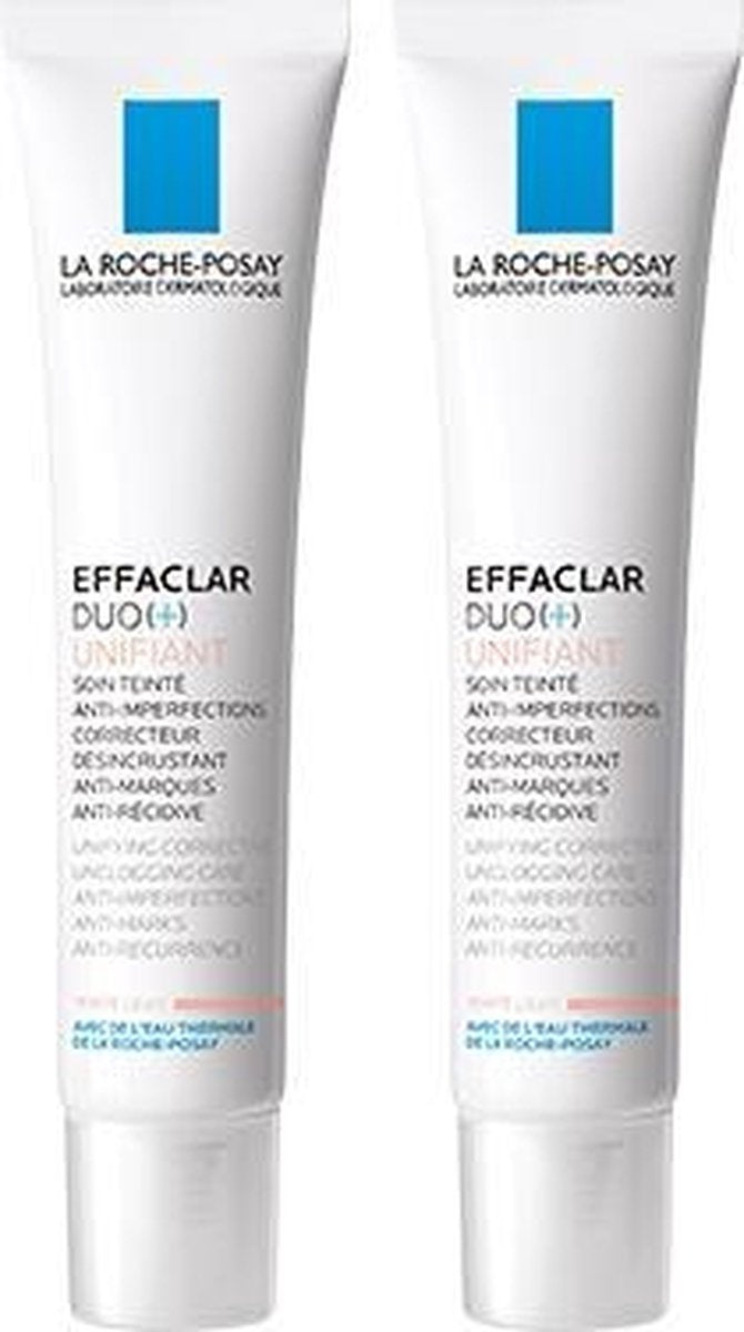 La Roche-Posay Effaclar DUO [+] Unifiant dagcrème lichte tint - 2x40ml