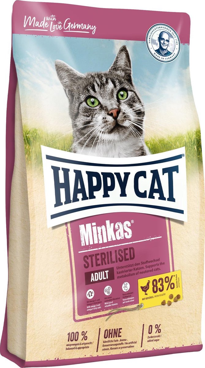 Happy Cat Minkas Adult Sterilised Gevogelte - 10 kg