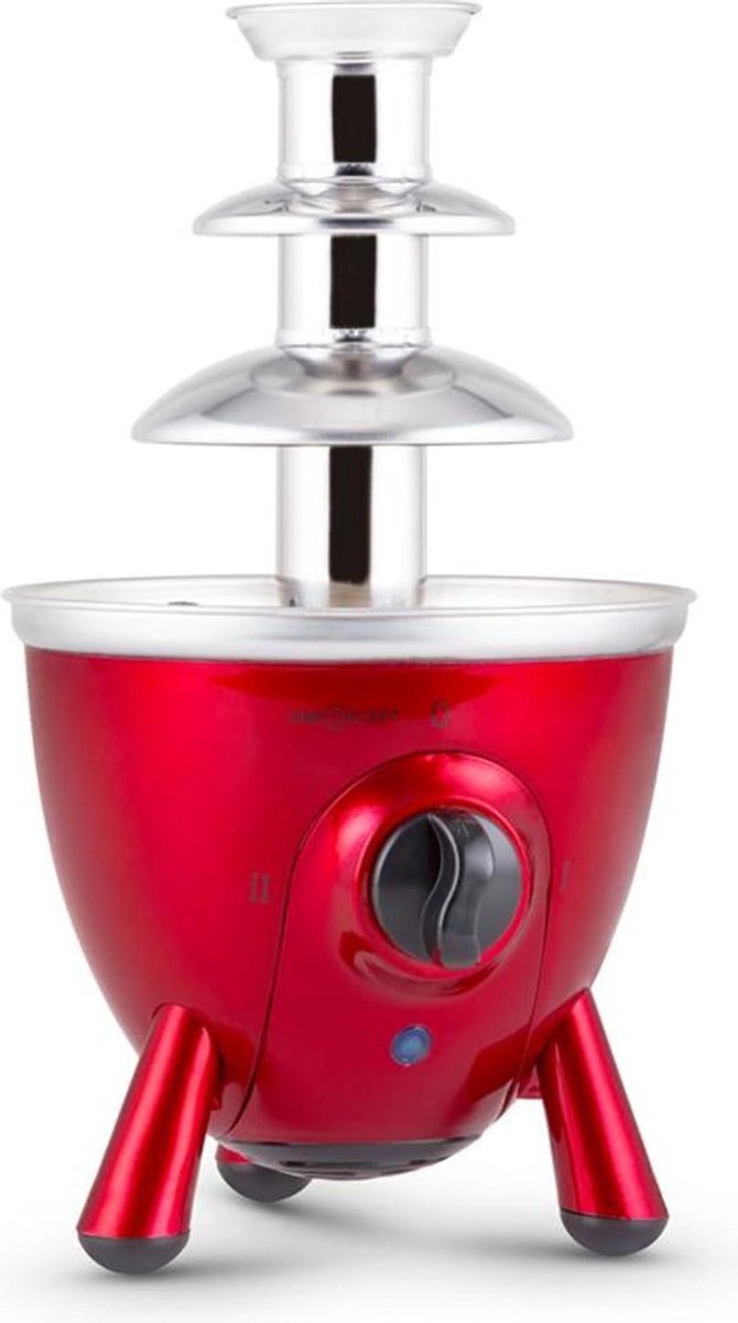 Cioccolata di Trevi chocofontein 3 etages 60w roestvrij staal rood
