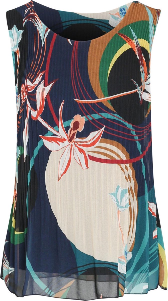Cassis - Top met plooitjes - Multicolor
