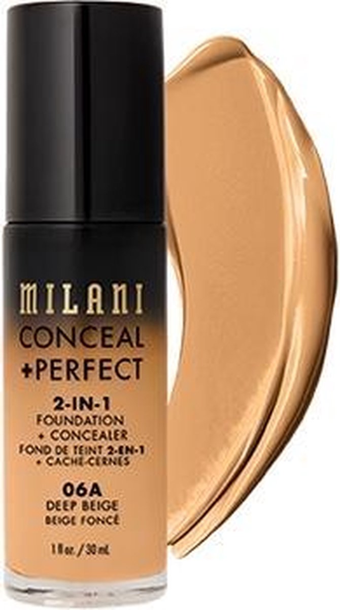 Milani Conceal + Perfect 2-in-1 Foundation + Concealer Kryj?cy Podk?ad Do Twarzy 06a Deep Beige 30ml