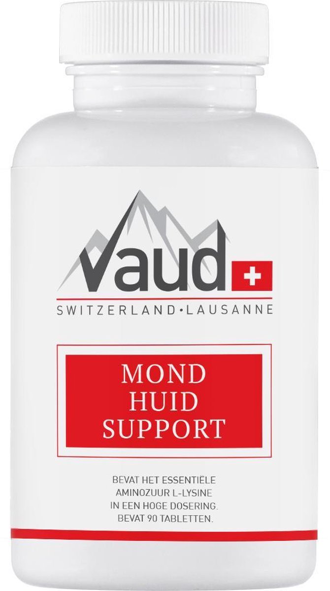 Mond Huid Support | Vaud | Koortslip en lipblaasjes | Accuut en preventief gebruik | Hoge dosering Lysine | 90 Tabletten