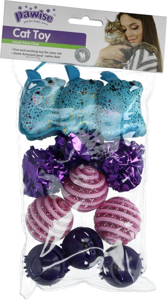 Pawise Ball & Mice Value  Pack -12PCS