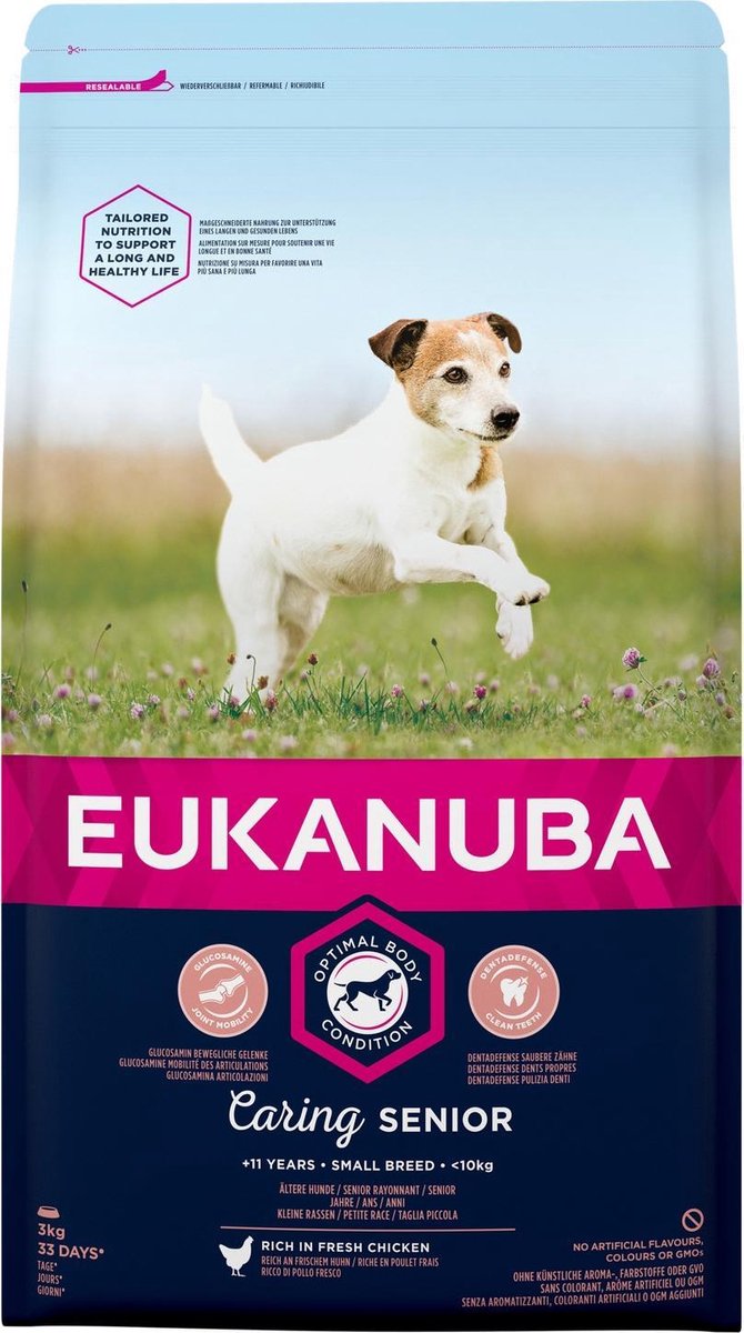 Eukanuba Caring Senior Small Breed Kip - Hondenvoer - 3 kg