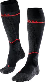 Falke Wintersportsokken - Maat 44/45 - Mannen - zwart/grijs/rood