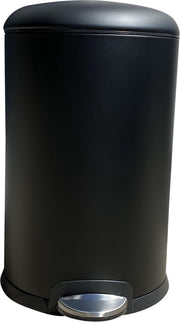 4cookz® Texas pedaal prullenbak 20L mat zwart  - ultra soft-close