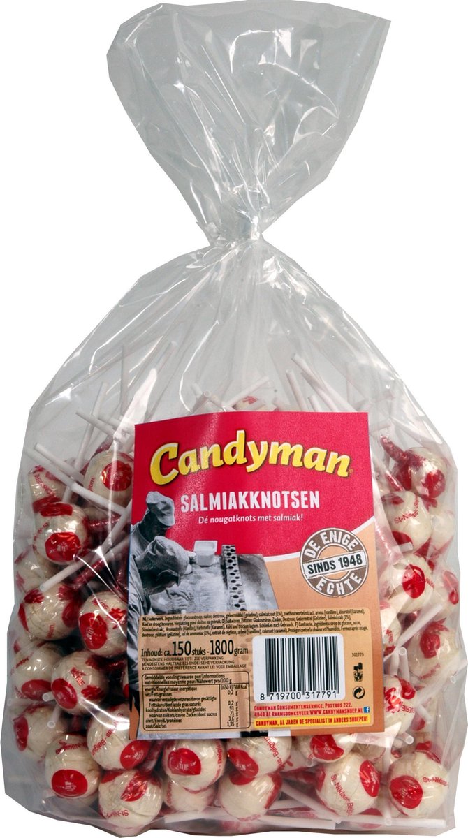 Candyman Salmiakknotsen - 150 Stuks