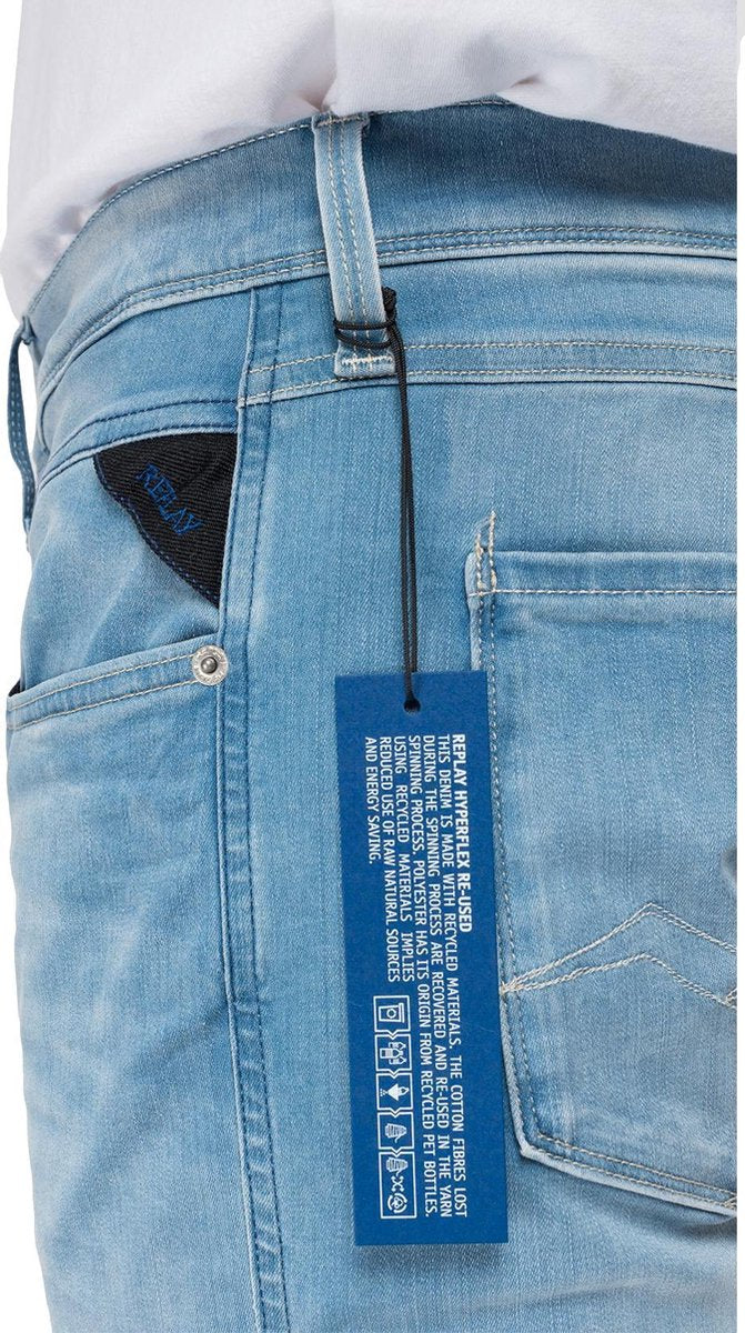 Replay Anbass Hyperflex X-L.I.T.E. Re-Used Slim Fit Jeans Light Blue