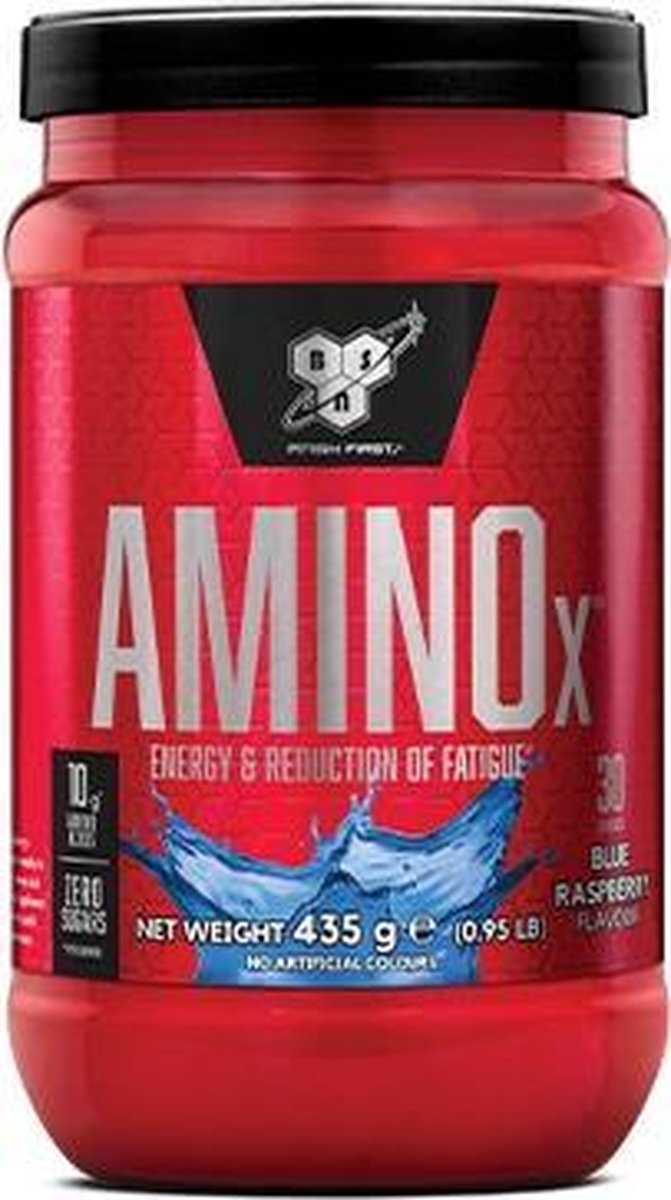 BSN Amino X - Aminozuren - Blue Raspberry - 435 gram (30 doseringen)