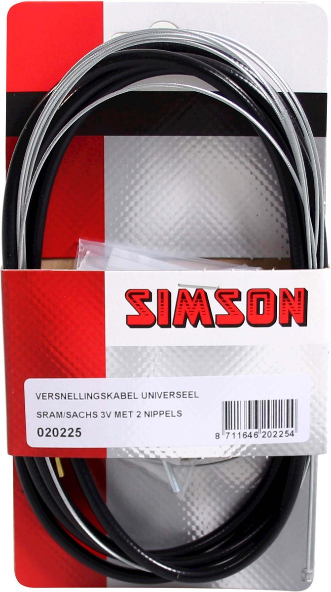 Simson Versnellingskabelset SRAM / SACHS - zwart