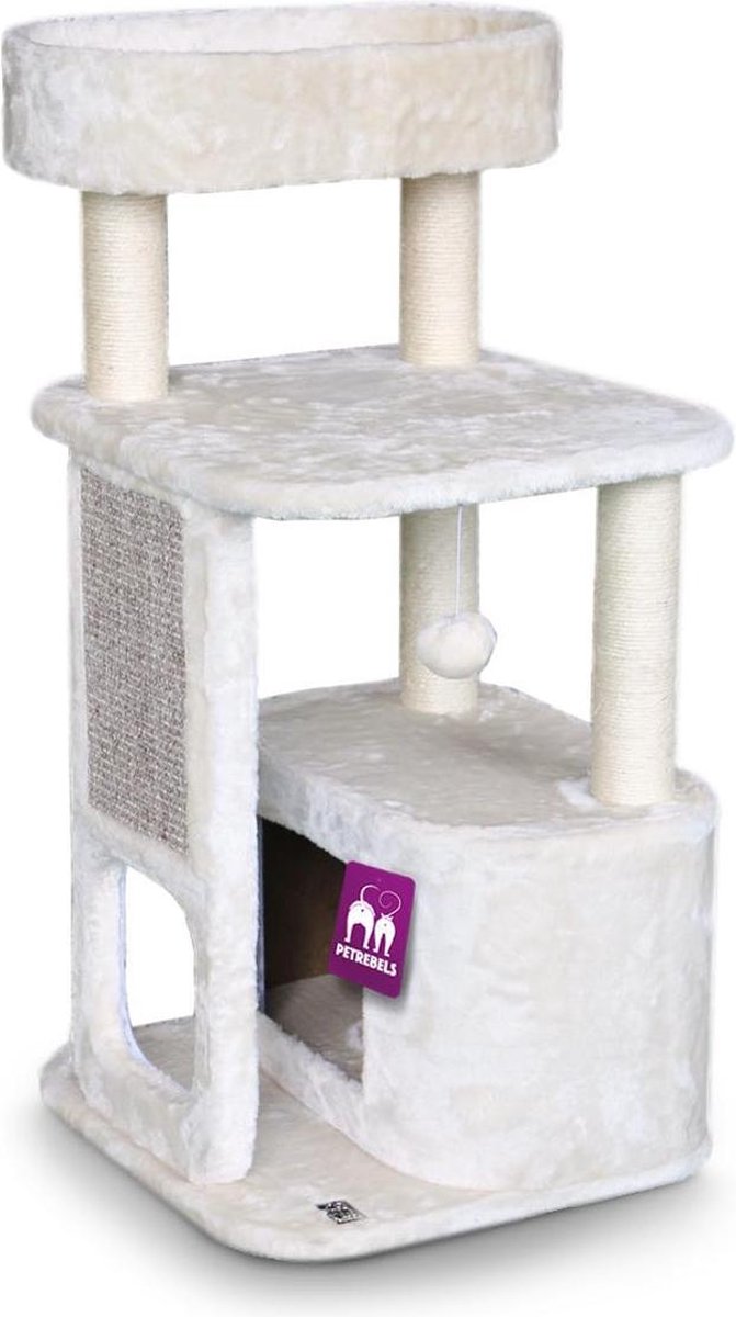 Petrebel Little Rock 99 Krabpaal -  Creme - 50 x 50 x 99 cm - stabiel