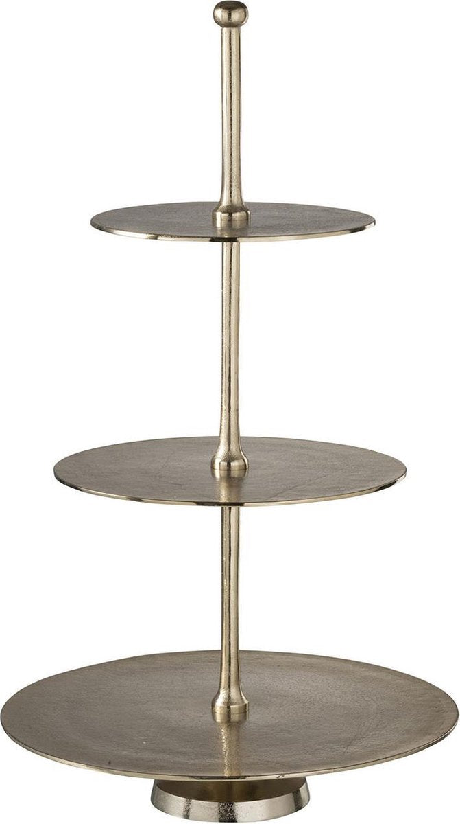 J-Line Plateau 3Niveaus Modern Aluminium Goud