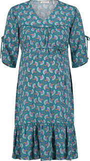 Queen Mum Jurk Marseille - Teal Blue - Maat S