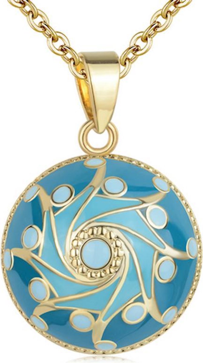 Clariz zwangerschapsbel turquoise goud