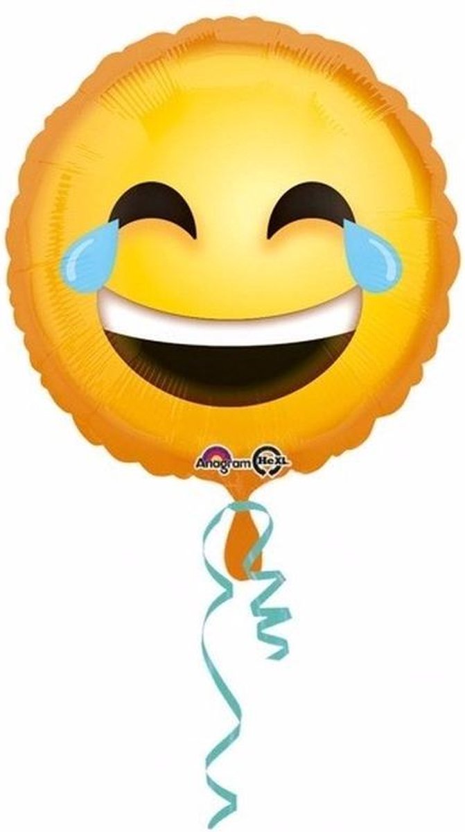 Helium ballon lachende smiley 43 cm