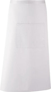 Restaurant schort lang Wit I PR158 11 kleuren | Bar Apron Twillweefsel: soepel en sterk. Middenzak met plaats voor een pen. Verkrijgbaar in 11 kleuren I Horeca kleding